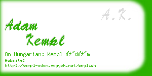 adam kempl business card